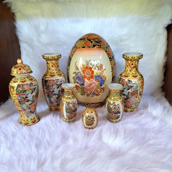 Vintage Japanese Satsuma set - Picture 1 of 6